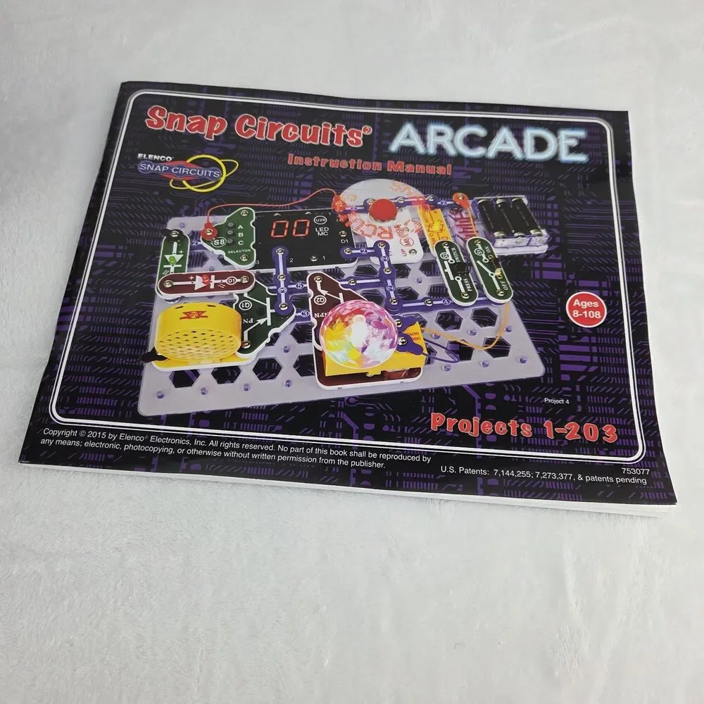 Elenco Snap Circuits Arcade Electronics Kit Complete Tested Working SCA-200